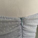 Cotton Candy LA Light Blue Ruched Drawstring Tie Shoulder Bodycon Mini Dress S Photo 4