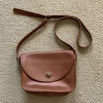 Laura U.S.A. Vintage Leather Brown Crossbody Brass Turnlock Bag Handbag Like New Photo 1