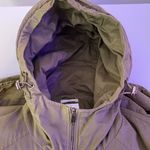 ZARA  Green Outwear Puffer Hooded Jacket Size XS Distressed Pockets Full Zip‎ Photo 9
