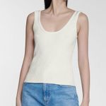Zimmermann lovestruck ribbed knit tank top scoop neckline neutral capsule basic Photo 0