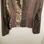 Alberto Makali Blazer Tweed Satin Floral Panels L Photo 8