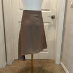 Helmut Lang Taupe Gathered Asymmetrical Flowy Skirt in Size 10 Photo 2