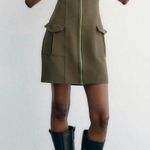 ZARA  strapless mini dress olive green  Photo 0