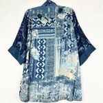 John Mark  Print Embroidered Kimono Size Medium Floral Patchwork Boho Photo 1