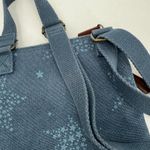 Life is Good Purse Road Trip Denim Blue Star Crossbody Bag Zipper Cotton Blend Photo 9