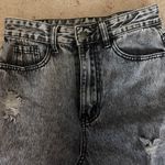 Black/Grey Straight Leg High Waisted Ripped Jeans Gray Size 24 Photo 1