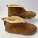 L.L.Bean Womens Wicked Good Sheepskin Slippers Brown Suede Leather Sz 8 SEE Photo 0