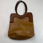Vintage Leather Hobo Shoulder Bag Medium Boho Hippie Handmade Stitch Detail Brown Photo 1