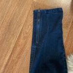 Just Black  Cropped Skinny Ankle Zipper Dark Blue Denim Jeans Sz 25 Midrise Photo 5