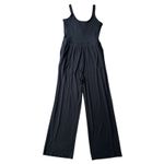 Vuori Women's Pose Scoop Jumpsuit Size Large Black Athleisure Pockets Wide Leg Photo 4