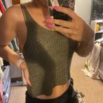 Green knit Crop Top Size L Photo 1