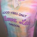 MV Sport Wallowa Lake Oregon Good Vibes Only Colorful Tie-Dye Hoodie Pullover Sweatshirt Photo 3