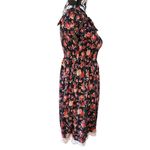 Bobbie Brooks Floral Dress Boho Bohemian Cottage Pinup Style Red Size L Photo 3