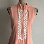 Spartina 449  Selena Sleeveless Coral Half Zip Embroidered Dress Size Small Photo 4