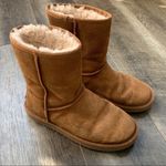 Koolaburra by UGG Koola Short Boots Chestnut Brown Suede and Faux Fur Tan Size 6 Photo 1