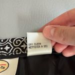 Talbots  Women's Vintage Silk Tapered‎ Pants Black Ornate Design Size 4 Photo 6