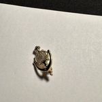 Tiny Avon Calling Door Knocker Brooch Pin Gold Tone Photo 2