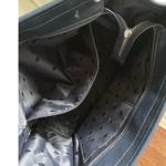 Kate Spade Kate Spade New York Blue Tweed Satchel Handbag Leather Trim Tassel Photo 5