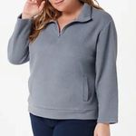 NWOT Koolaburra by Ugg Sherpa 1/4 Zip Pullover Jacket Sweater Small Blue Photo 1