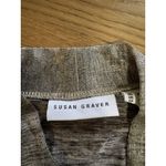 Susan Graver Women Open Front Size XS Lightweight Cardigan Long Sleeve Metallic Photo 2