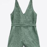 ZARA NWT green eyelet romper! Photo 2