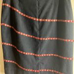 Vintage silk club petites embellished pencil skirt Black Size 12P Photo 5