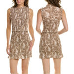 Bec & Bridge Smocked Gloria Toile Leaf Print Mini Dress Size 2 NWT Photo 2