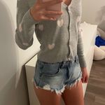 Pink Rose Heart Cardigan Sweater Photo 1