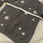 Premise Sz: M Grey with Stars 100% Cashmere Pullover Crewneck Sweater. Photo 2
