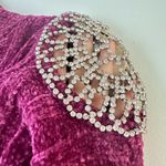 & Other Stories Plum Soft Velvet Oversized Sweater with stunning Rhinestone details Size S Photo 3