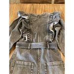 Anthropologie Alexia Magali Pascal Denim Carbon Mini Dress Ruffle belt accent 6 Black Photo 12
