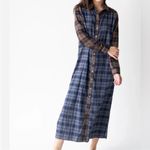 Natural Life 100% Cotton Flannel Esme Plaid Long Maxi Shirt Dress Size XL Photo 10