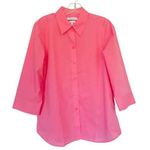 Foxcroft  For Appleseed’s Wrinkle  free 3/4 Sleeve Button Down Shirt Sz 12 Photo 0