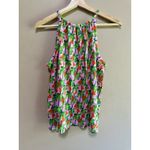 Bouffants & Broken Hearts 100% Linen Pink Flamingos Summer Tank Top Size L Size L Photo 4