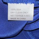 Yumi Kim Silk Royal Blue Pants Trousers Straight Leg Women Size 6 Pleated Dress Photo 2