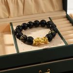 4pcs for $20 in my store ‼️ Imitation Obsidian Bracelet lucky charm Black Photo 4