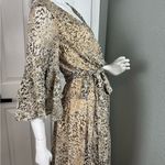 Une Ame Floral Maxi Dress, Size Medium, Slimming Looking Dress, Beautiful! Brown Photo 8