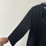 NWT ETICA Black Keily Quarter Zip Long Sleeves Cotton Mini Dress Size Medium Photo 2