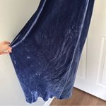 Reformation  Nya Velvet Maxi Dress in Danube Blue and Black Bow Ribbon Straps Photo 7