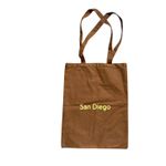 Outdoor Voices  San Diego Brown & Yellow Cotton Canvas Tote Bag Photo 1