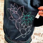 The North Face Vintage  Women's Hooded Jacket Large Black Zip Embroidered… Photo 3