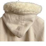 Cream Wool Blend Plus Coat Faux Fur Romantic Soft Feminine Holiday Almost famous Size 24W Photo 4