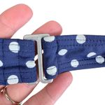 Lands' End  Navy White Polka Dot Nylon Underwire Padded Halter Bikini Top 12 DD Photo 3