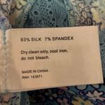 frankie's bikinis Blue Lace Silk Satin Floral Print Mini Casual Pencil Skirt XS Photo 4