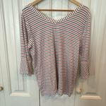 J.Jill White Striped Top Size Large Photo 1