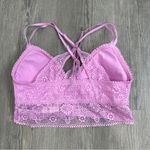 Aerie NWT Joy Lace Padded Longline Bralette Violet Willow Pink size XL Photo 2