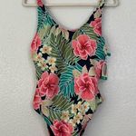 Hurley NWT Floral UPF 50+ Sun Protection One Piece Swimsuit, Size XL Photo 0