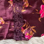 Victoria's Secret Victoria’s Secret Cami Vintage Gold Label Lace Trim Button Front Floral Purple M Photo 6