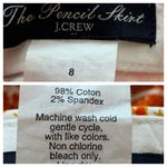 J.Crew Women's The Pencil Skirt Classic Straight Orange Cream Paisley Size 8 Photo 3