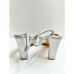 Abound  Sandals Womens Size 8 Silver Slingback Rosalie Open Toe Heels Photo 5